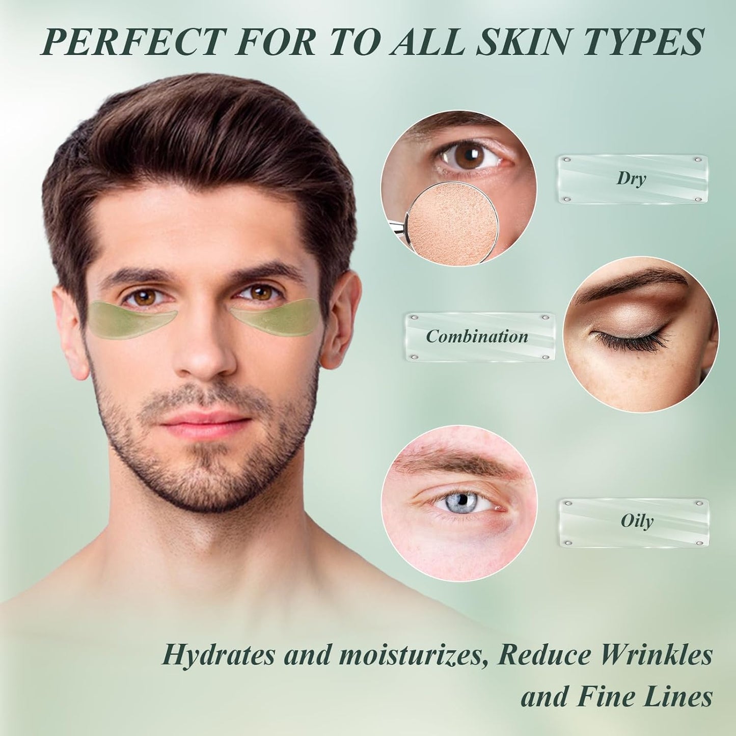 60pcs Aloe Vera Collagen Eye Mask Anti Dark Circles Eyes Bags Moisturizing Anti-Wrinkles