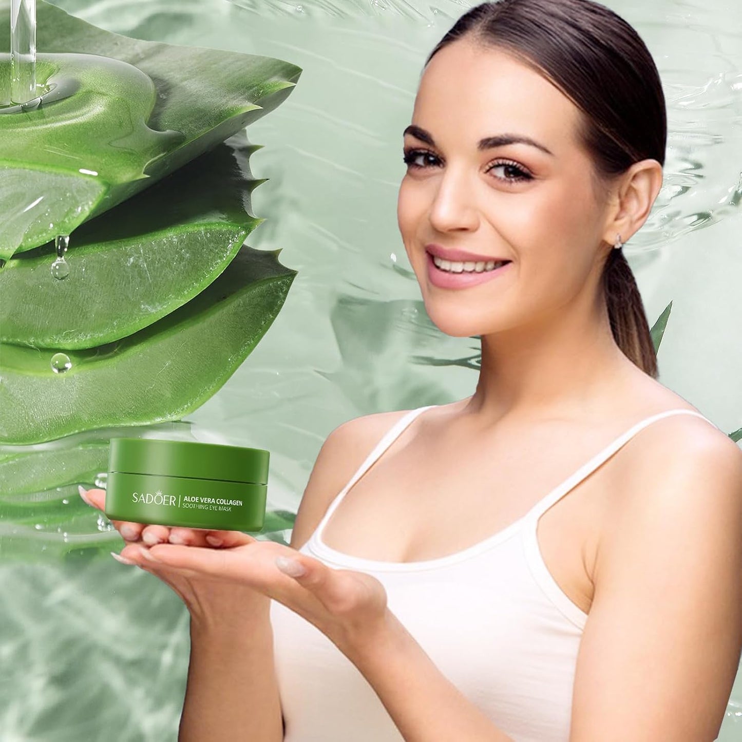 60pcs Aloe Vera Collagen Eye Mask Anti Dark Circles Eyes Bags Moisturizing Anti-Wrinkles