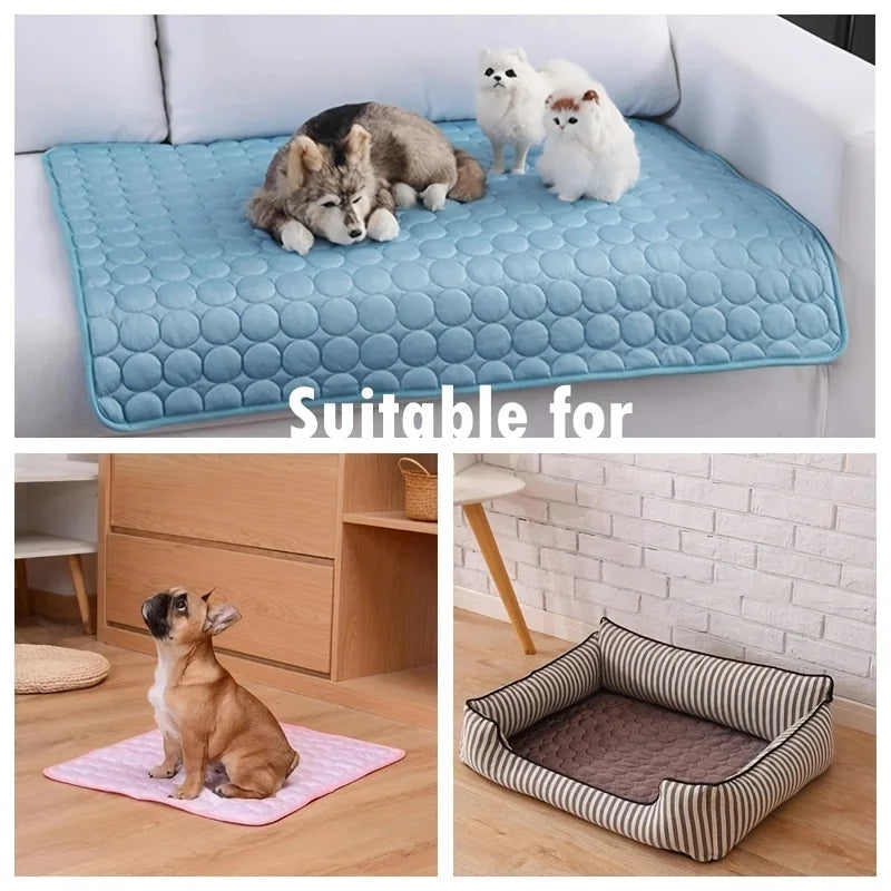 Pet Cooling Mat – Summer Ice Pad for Dogs & Cats (All Sizes)