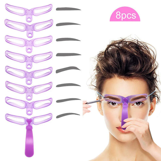 Reusable Eyebrow Stencil Beauty Makeup Brow Stamp Template Eyebrows Shape Set Eye Brow Makeup Tools and Accessories