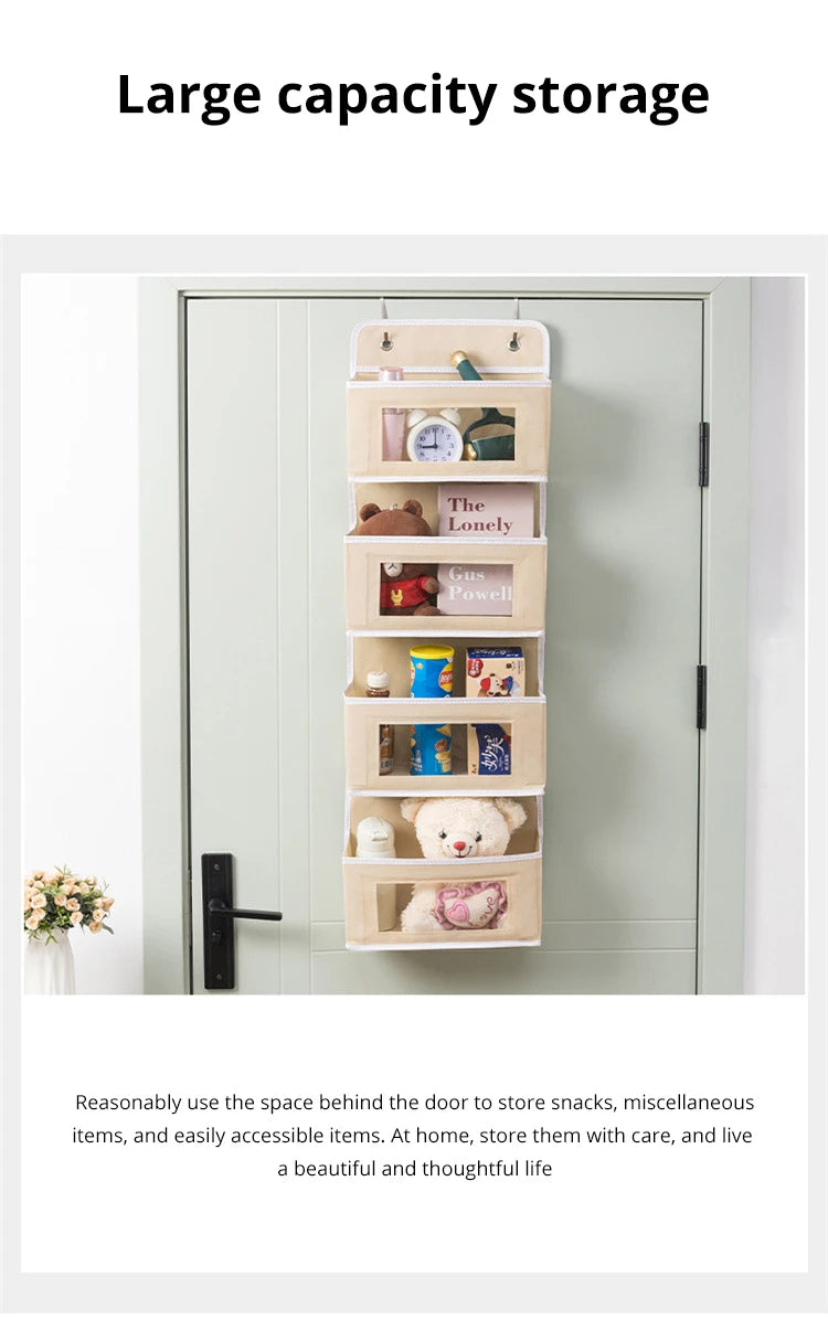 Four-layer Storage Bag Door Hanging Fabric Organizer Bag For Sundries Items Underwear Socks