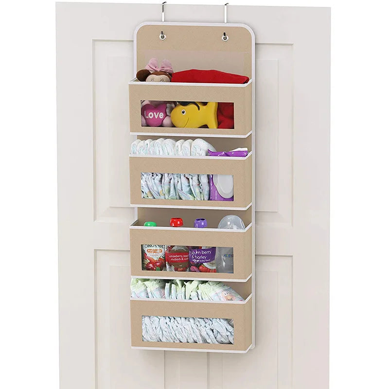 Four-layer Storage Bag Door Hanging Fabric Organizer Bag For Sundries Items Underwear Socks