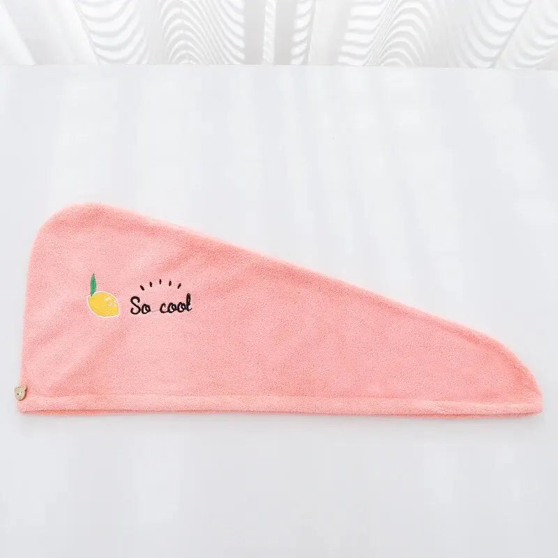 Women Head Towels Quickly Dry Hair Hat Super Absorbent Soft Bathroom