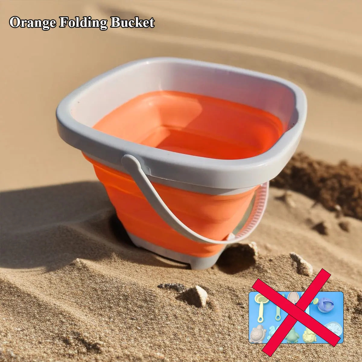 Beach Sand Play Water Set Folding Bucket Summer Toys for Children Kids Outdoor Game Sandbox Accessories Color Random