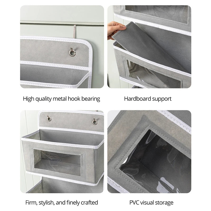 Four-layer Storage Bag Door Hanging Fabric Organizer Bag For Sundries Items Underwear Socks