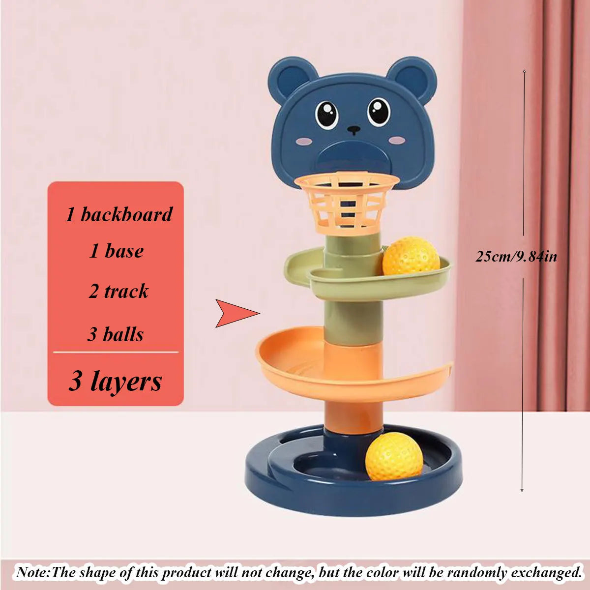Layers Baby Track Rolling Ball Toy Early Educational Puzzle Toy for Children Montessori Sliding Track Tower Kids Gift