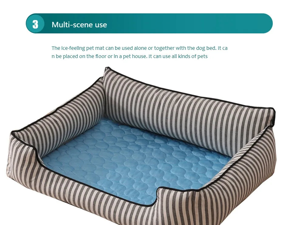 Pet Cooling Mat – Summer Ice Pad for Dogs & Cats (All Sizes)