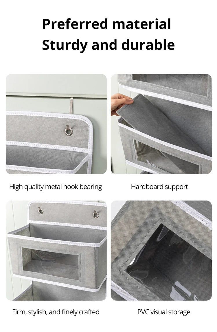 Four-layer Storage Bag Door Hanging Fabric Organizer Bag For Sundries Items Underwear Socks