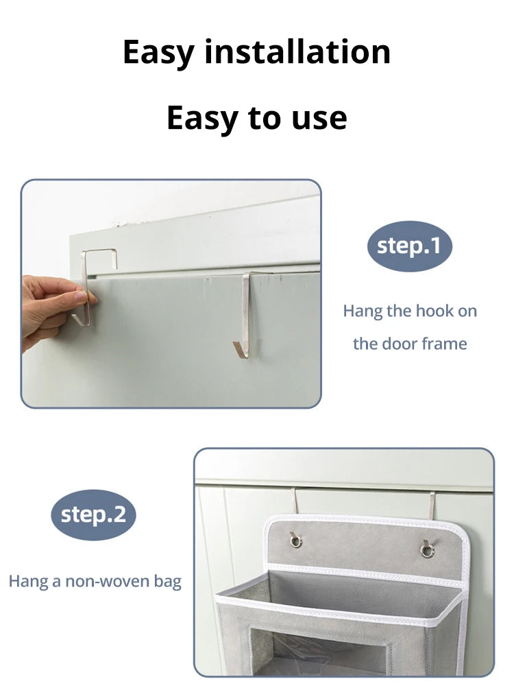 Four-layer Storage Bag Door Hanging Fabric Organizer Bag For Sundries Items Underwear Socks
