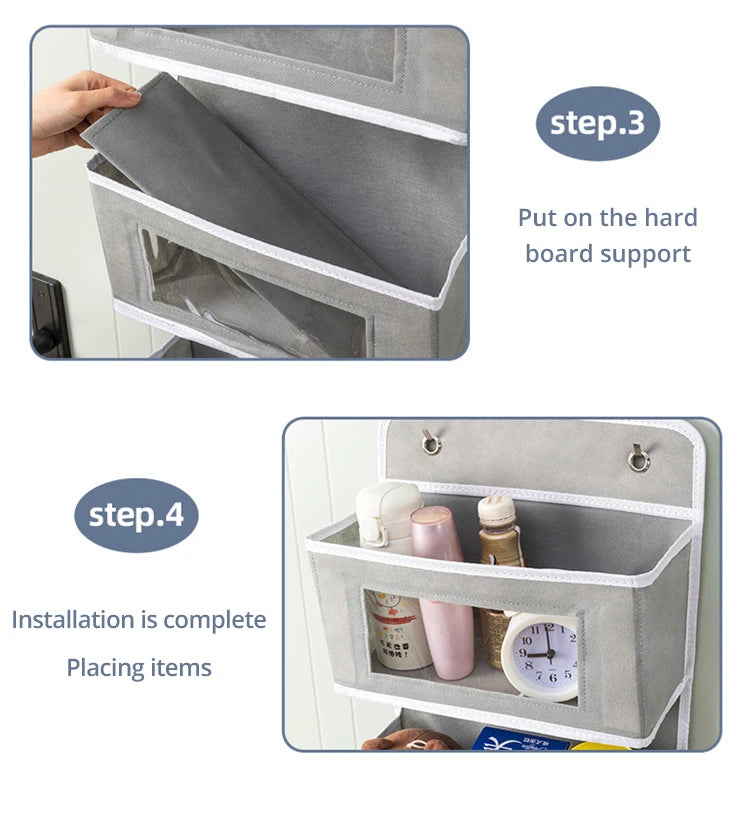 Four-layer Storage Bag Door Hanging Fabric Organizer Bag For Sundries Items Underwear Socks