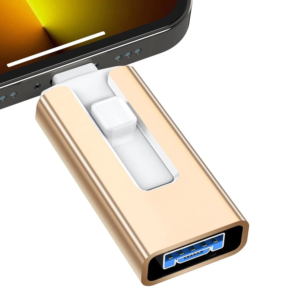 High-Speed Waterproof USB Flash Drive – Metal OTG Design (128GB to 2TB)