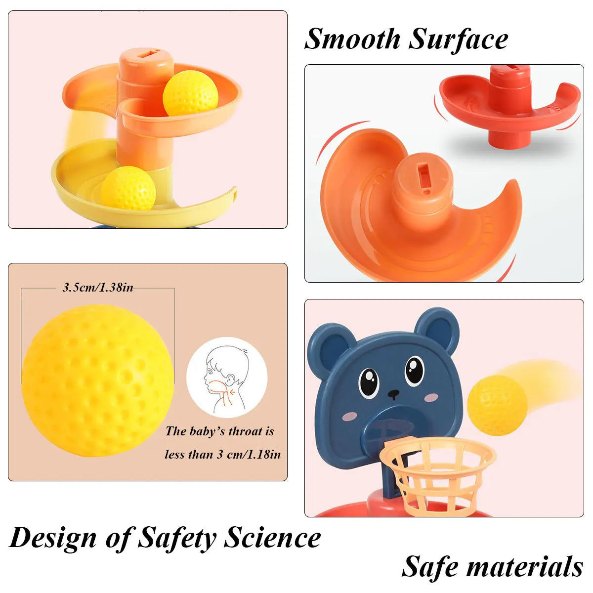 Layers Baby Track Rolling Ball Toy Early Educational Puzzle Toy for Children Montessori Sliding Track Tower Kids Gift
