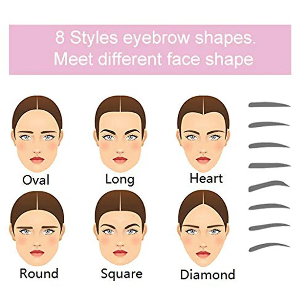 Reusable Eyebrow Stencil Beauty Makeup Brow Stamp Template Eyebrows Shape Set Eye Brow Makeup Tools and Accessories