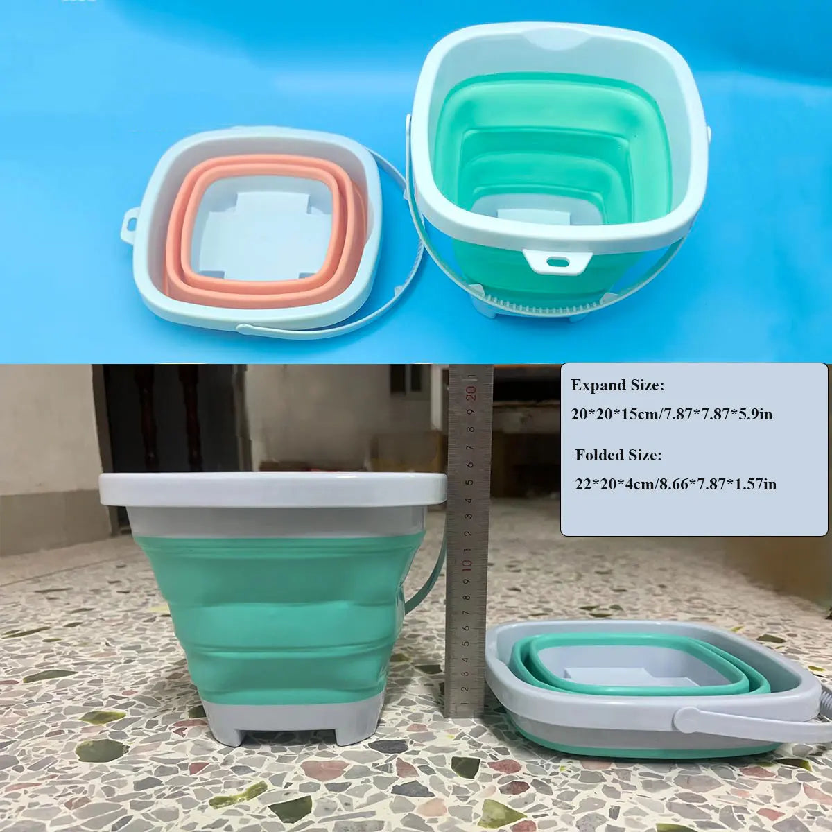 Beach Sand Play Water Set Folding Bucket Summer Toys for Children Kids Outdoor Game Sandbox Accessories Color Random