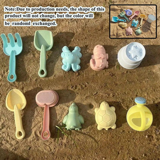 Beach Sand Play Water Set Folding Bucket Summer Toys for Children Kids Outdoor Game Sandbox Accessories Color Random