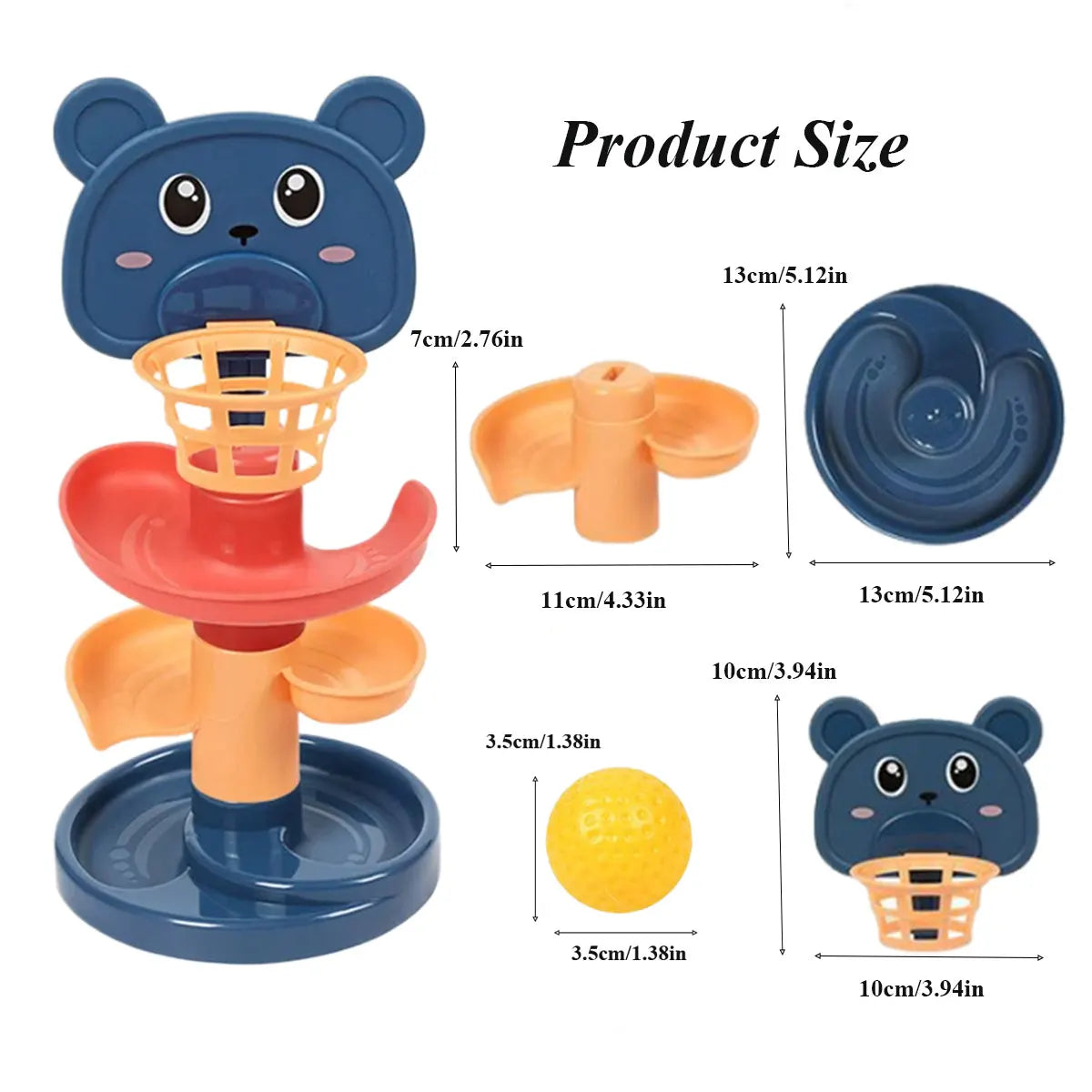 Layers Baby Track Rolling Ball Toy Early Educational Puzzle Toy for Children Montessori Sliding Track Tower Kids Gift