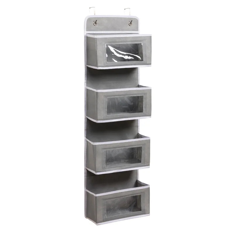 Four-layer Storage Bag Door Hanging Fabric Organizer Bag For Sundries Items Underwear Socks
