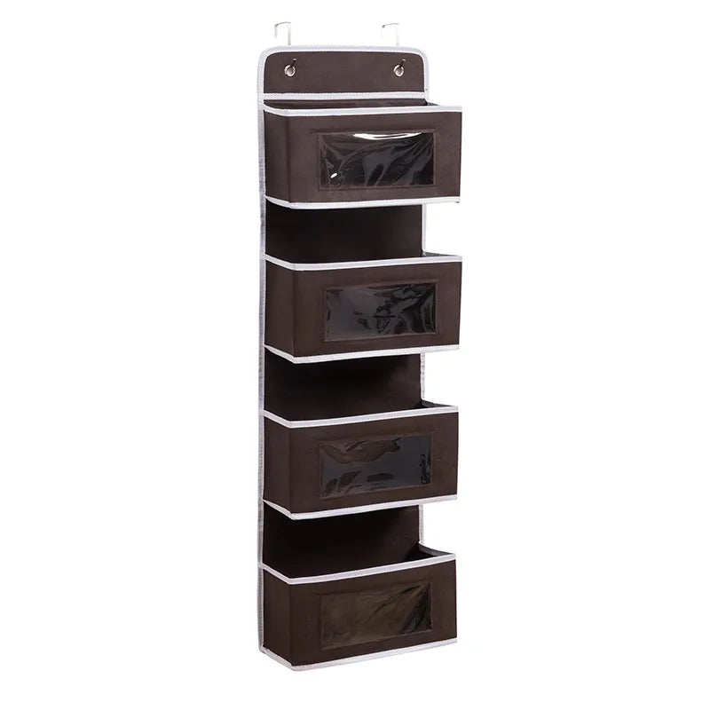 Four-layer Storage Bag Door Hanging Fabric Organizer Bag For Sundries Items Underwear Socks