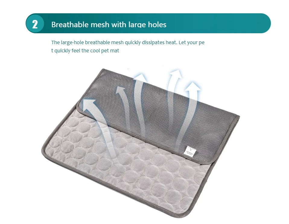Pet Cooling Mat – Summer Ice Pad for Dogs & Cats (All Sizes)