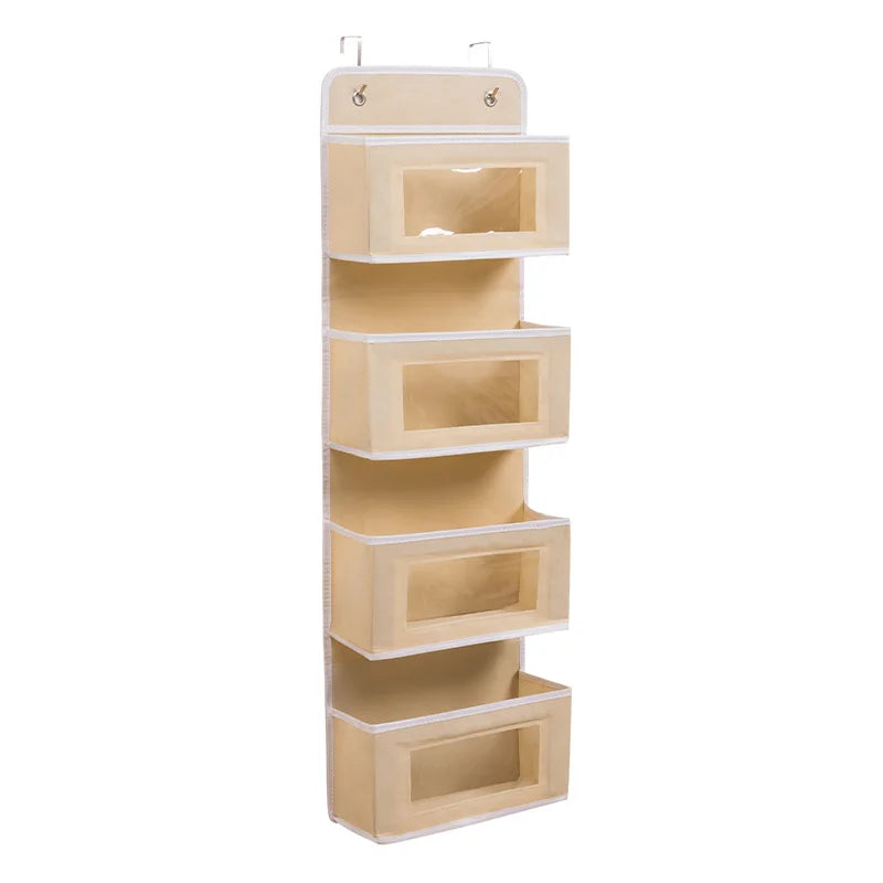 Four-layer Storage Bag Door Hanging Fabric Organizer Bag For Sundries Items Underwear Socks