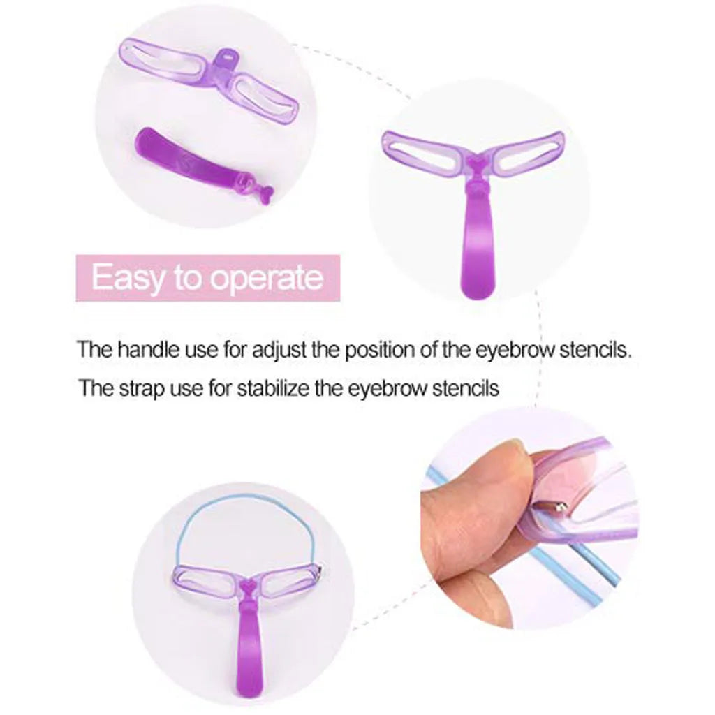 Reusable Eyebrow Stencil Beauty Makeup Brow Stamp Template Eyebrows Shape Set Eye Brow Makeup Tools and Accessories