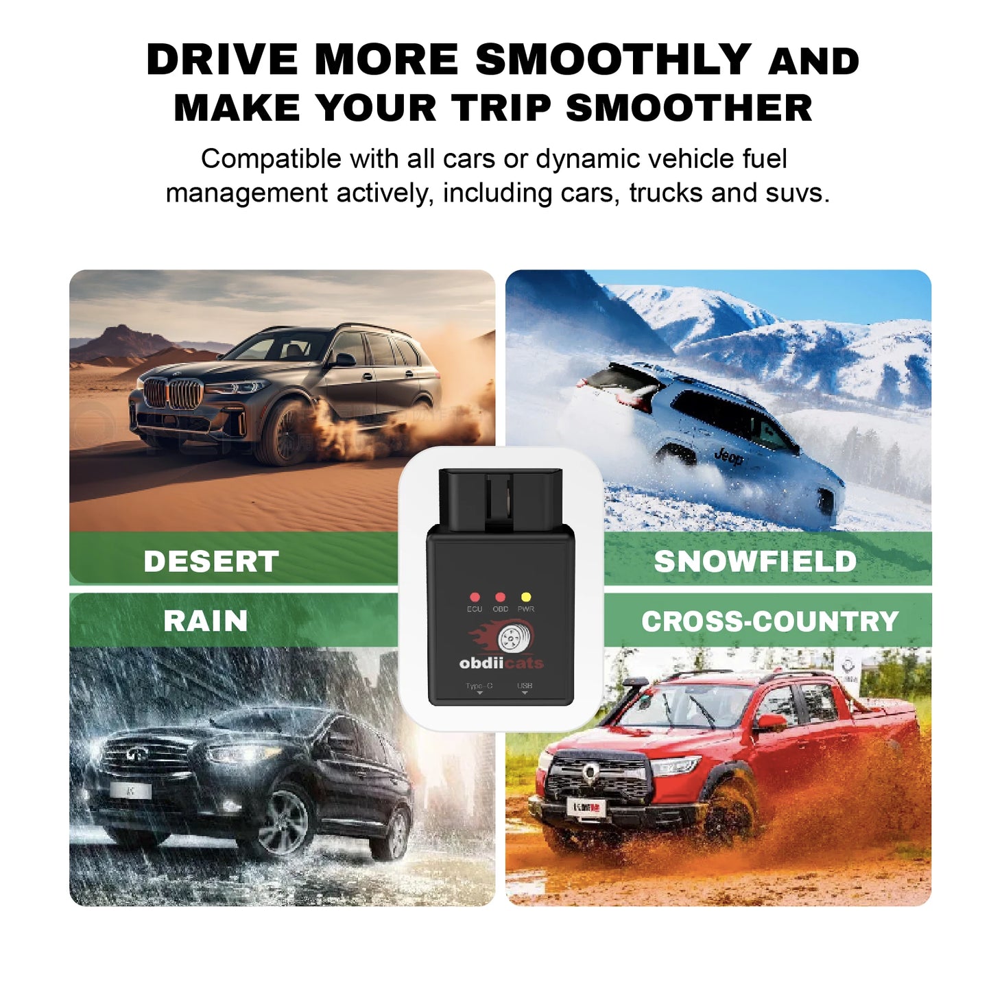 2-in-1 OBD Fuel Saver & Fast Charger – Chip Tuning for Gas & Diesel Cars