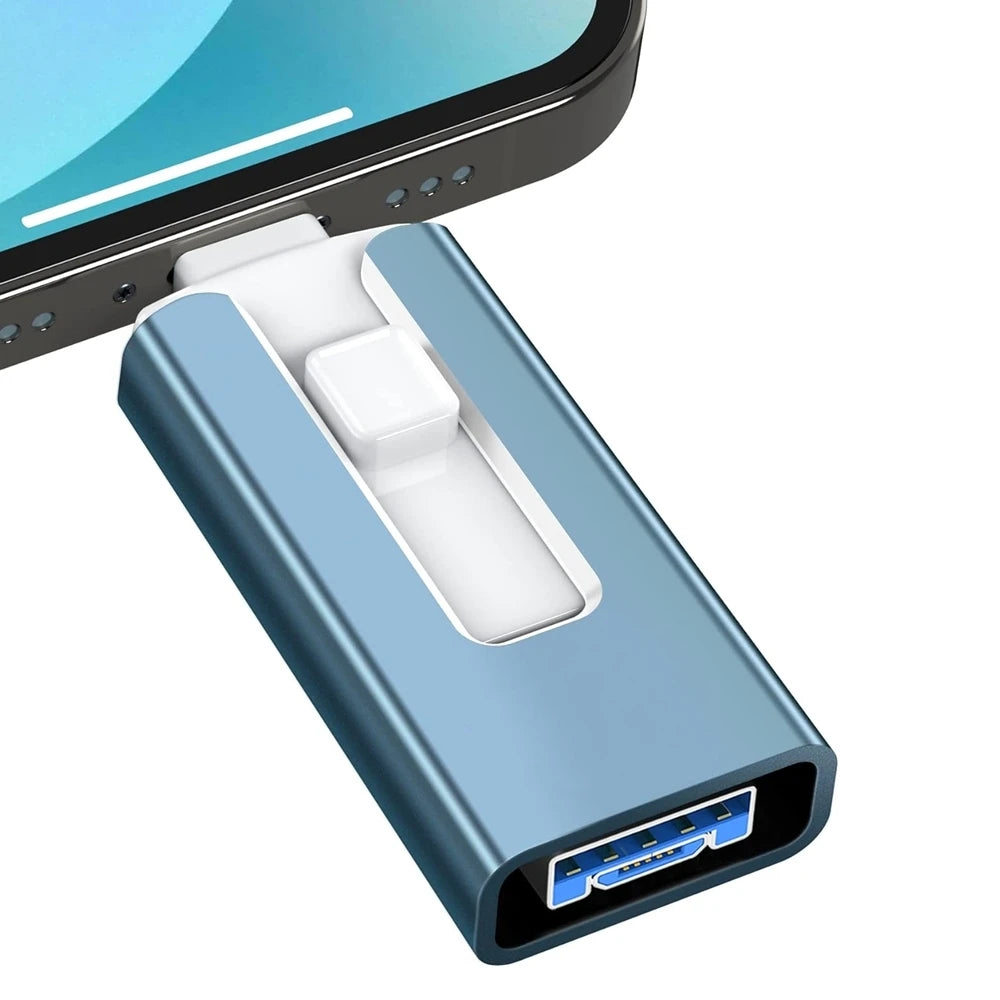 High-Speed Waterproof USB Flash Drive – Metal OTG Design (128GB to 2TB)