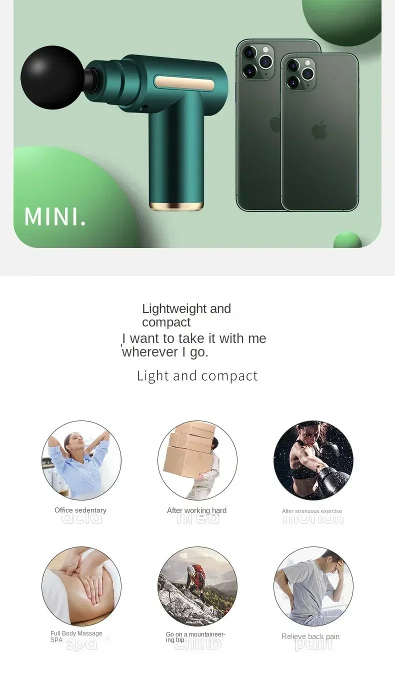 Mini Deep Tissue Massage Gun – Portable Muscle Relaxer