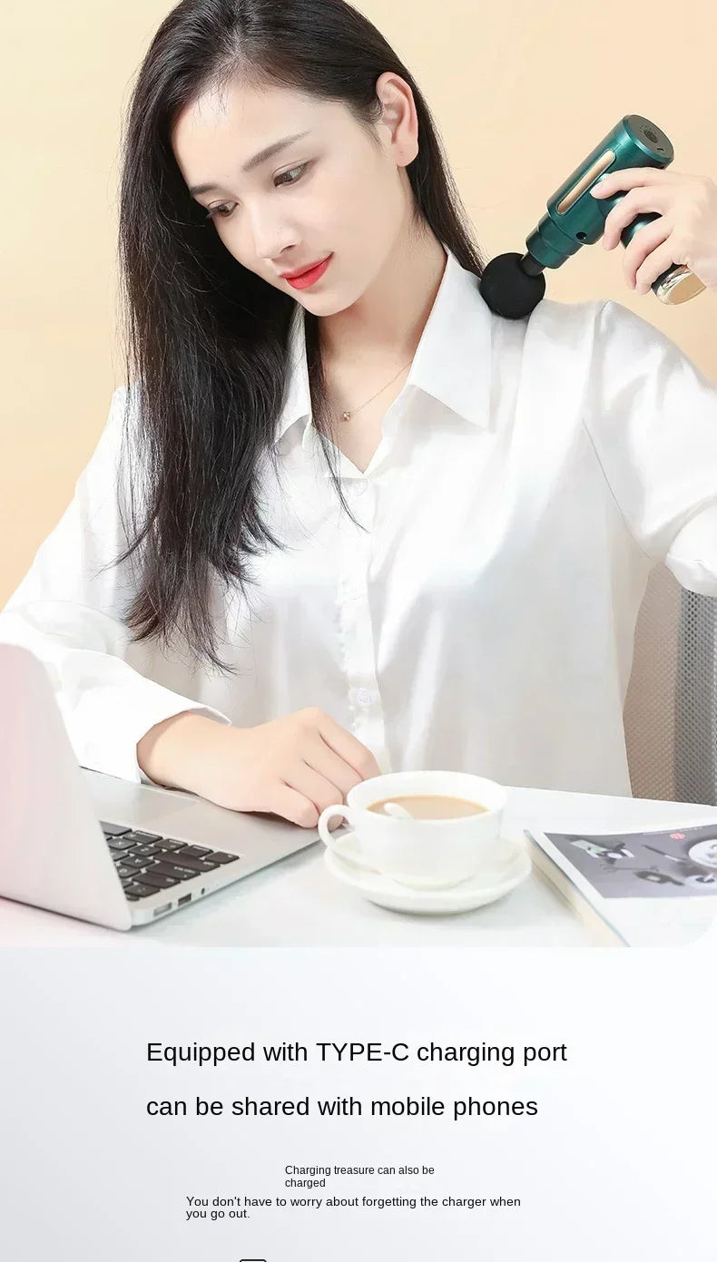 Mini Deep Tissue Massage Gun – Portable Muscle Relaxer