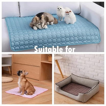 Pet Cooling Mat – Summer Ice Pad for Dogs & Cats (All Sizes)