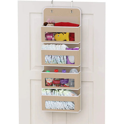 Four-layer Storage Bag Door Hanging Fabric Organizer Bag For Sundries Items Underwear Socks