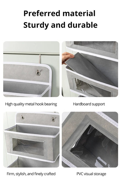 Four-layer Storage Bag Door Hanging Fabric Organizer Bag For Sundries Items Underwear Socks