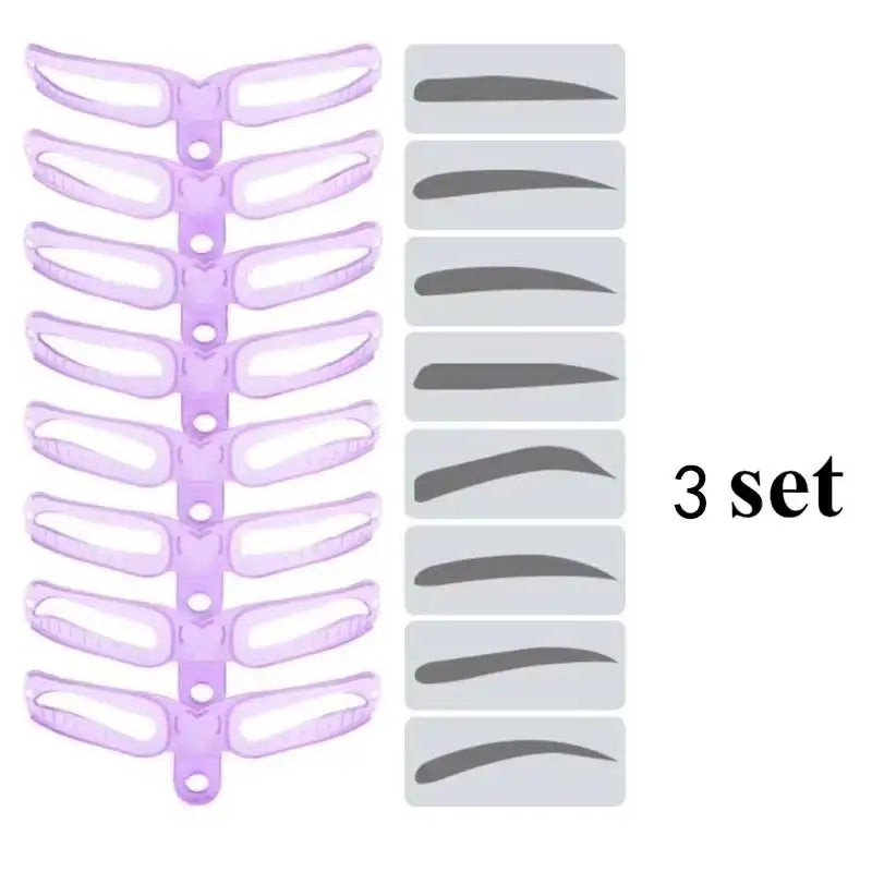 Reusable Eyebrow Stencil Beauty Makeup Brow Stamp Template Eyebrows Shape Set Eye Brow Makeup Tools and Accessories