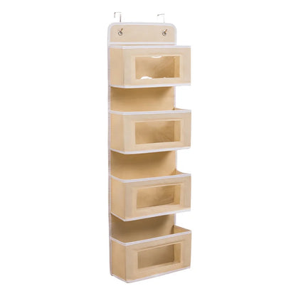 Four-layer Storage Bag Door Hanging Fabric Organizer Bag For Sundries Items Underwear Socks