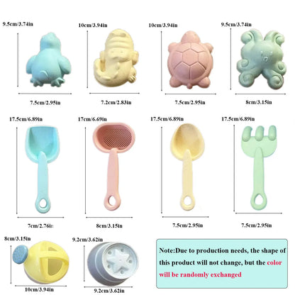 Beach Sand Play Water Set Folding Bucket Summer Toys for Children Kids Outdoor Game Sandbox Accessories Color Random