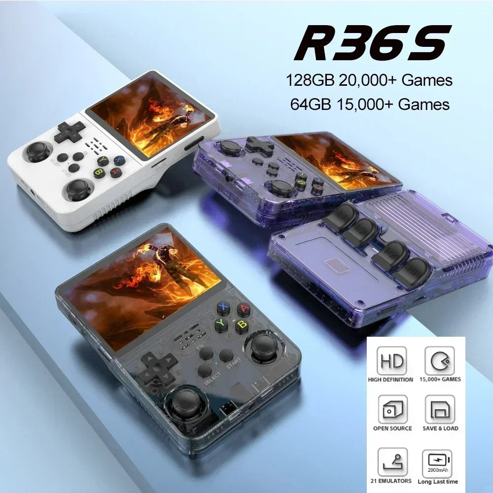 R36S Retro Handheld Game Console – 3.5" IPS Screen