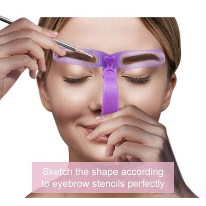 Reusable Eyebrow Stencil Beauty Makeup Brow Stamp Template Eyebrows Shape Set Eye Brow Makeup Tools and Accessories